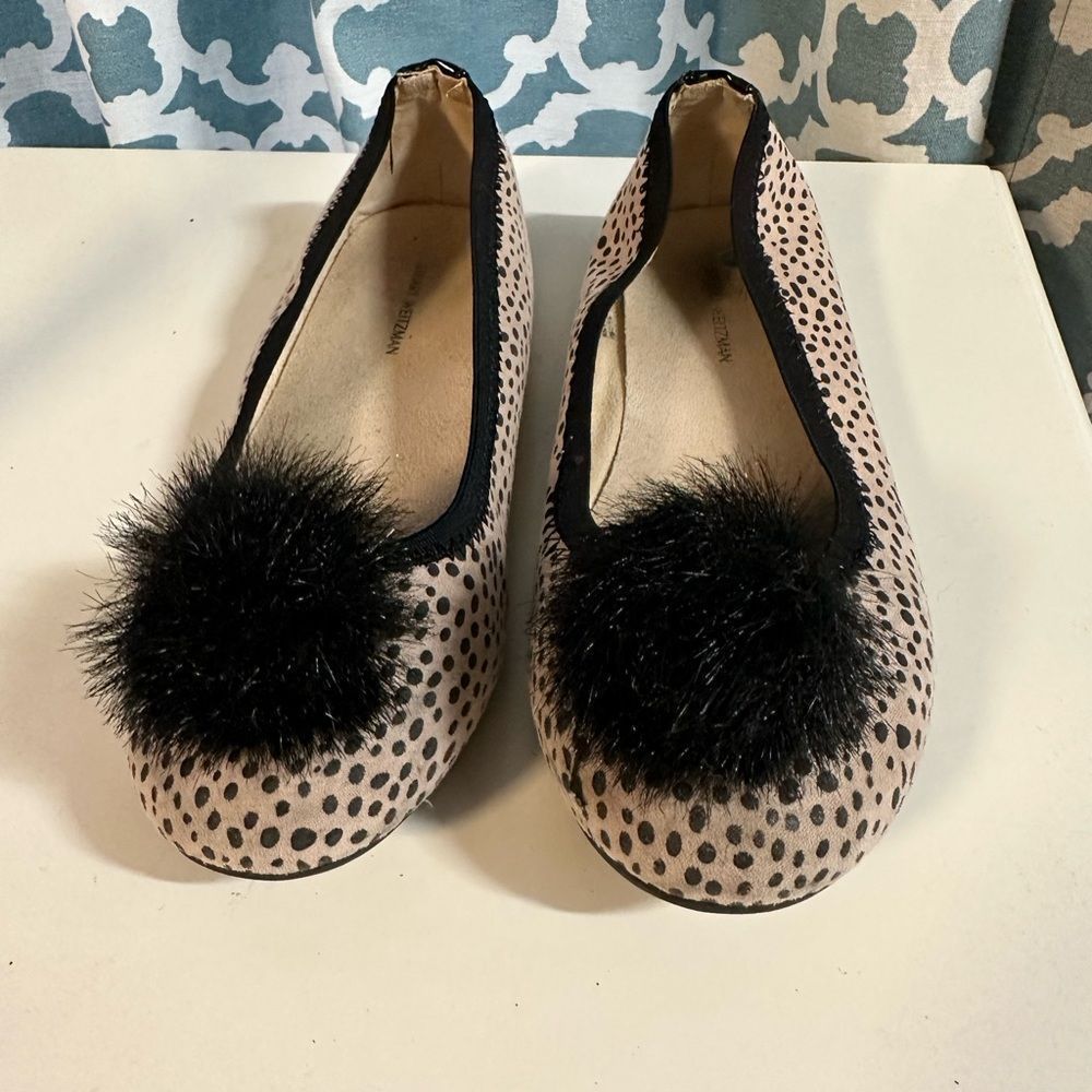 Stuart Weitzman Fannie Cheetah Slip On Ballet Flats Shoes